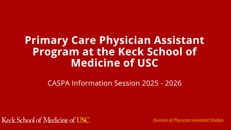 Title card for Physician Assistant Program CASPA video.